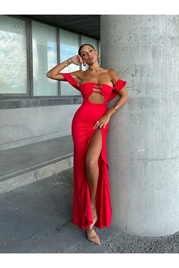 Ruffled Maxi Length Dress