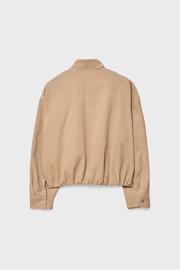 Fitilli kadife bomber ceket - 6