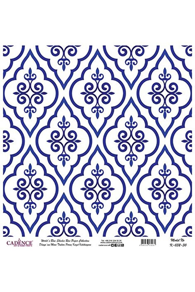 Blue Shades of the World Rice Decoupage Paper - K-032