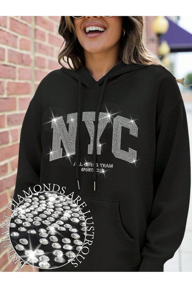 Reshift Plus Size Women's Slogan Letter'Nyc All Girls Team Sports Club' City Name Graphic Rh