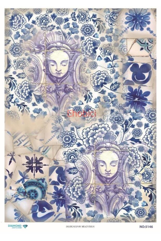 Diamond Rice Decoupage Paper - 5146