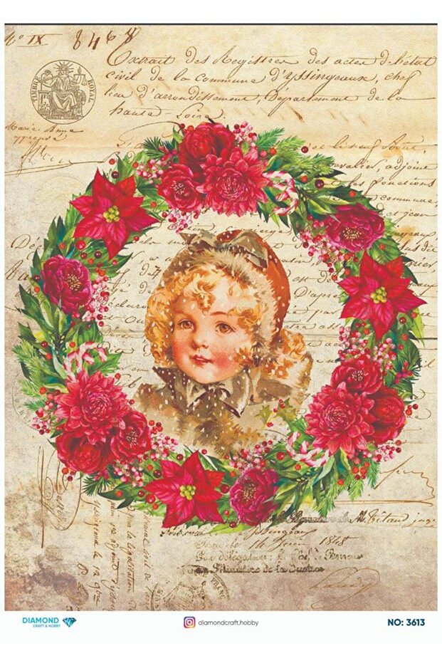Diamond Rice Decoupage Paper - 3613