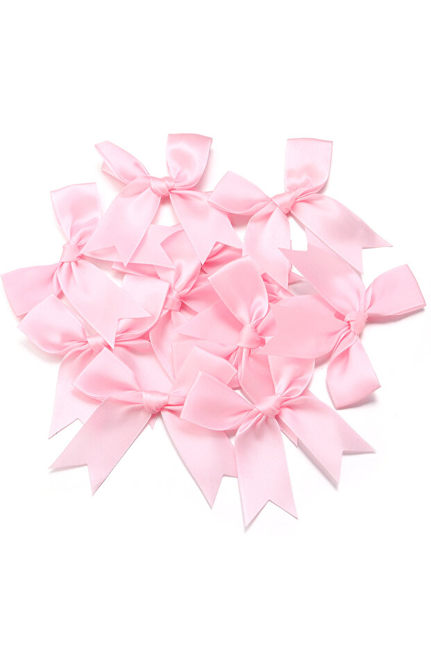 Ready-Made Bow Simple Tiny Satin Ribbon 2 cm 10 Pieces