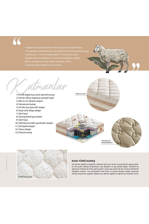 Double Naturel yatak - 3