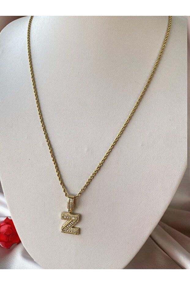 Z harfli Çelik Kolye - 1