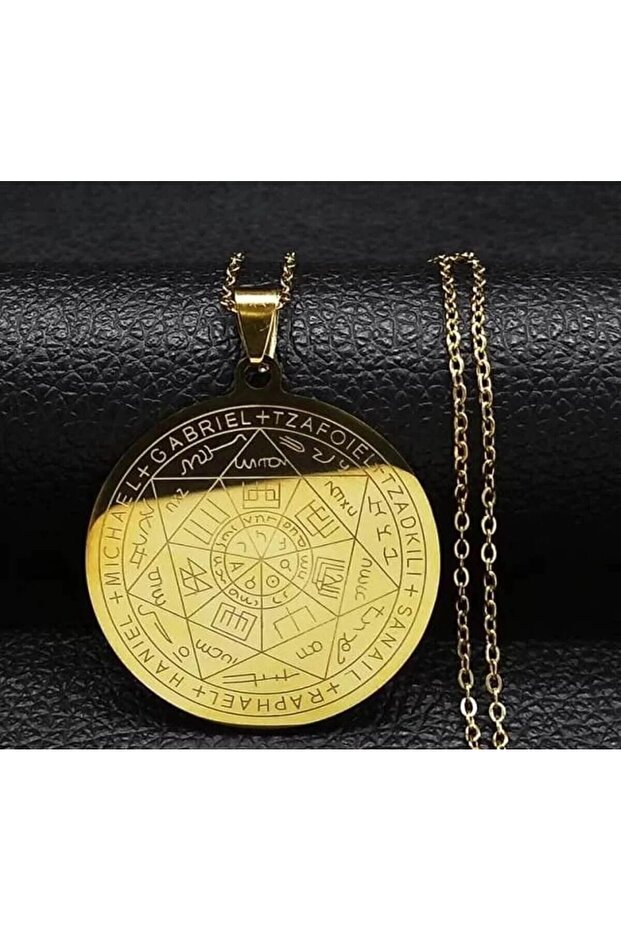 Çelik 7 Baş Melek Mührü Kolye - 1