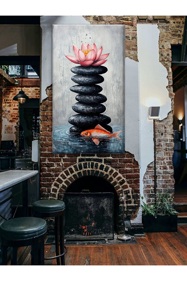 LOTUS DENGE BASKI KANVAS TABLO - 4