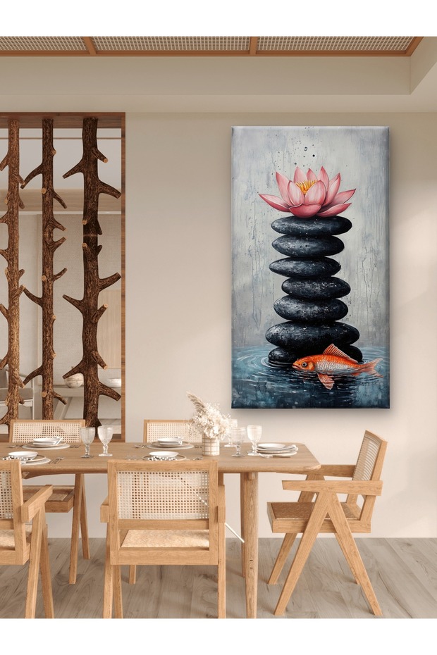 LOTUS DENGE BASKI KANVAS TABLO - 7