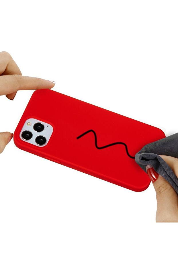 Protective case compatible with Huawei Nova 9 Liquid Silicone Red - 4