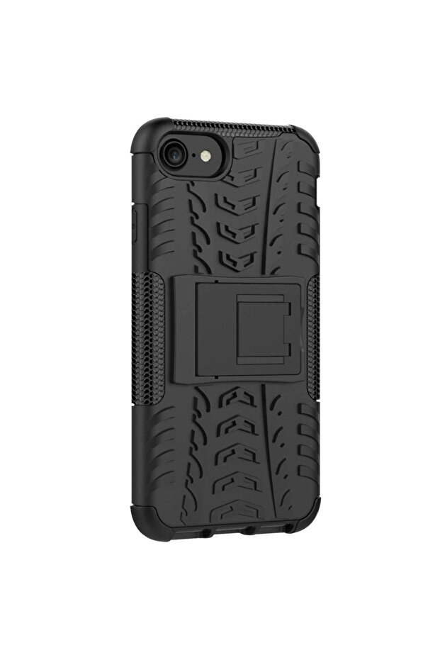 Case compatible with Apple iPhone X Defender Model 3 with Stand, Black - 5