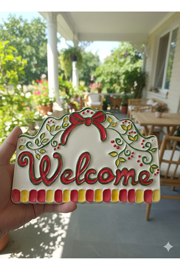Welcome seramik Kapı Süsü - 2