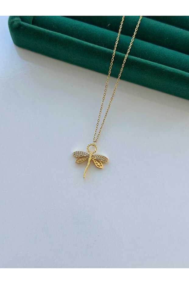 VİP Zirkon Taşlı Çelik Kolye - 2