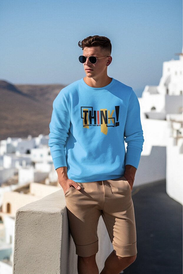 Sarithink Printed Crew Neck Sweatshirt