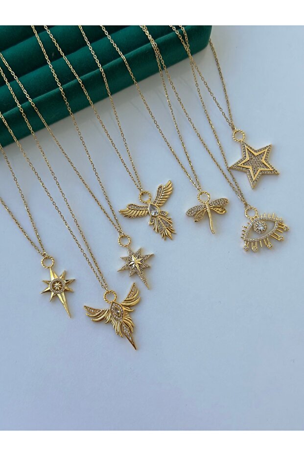 VİP Zirkon Taşlı Çelik Kolye - 1