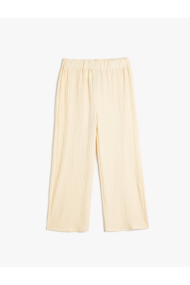 Beige Girl's Trousers 4Skg40256Ak