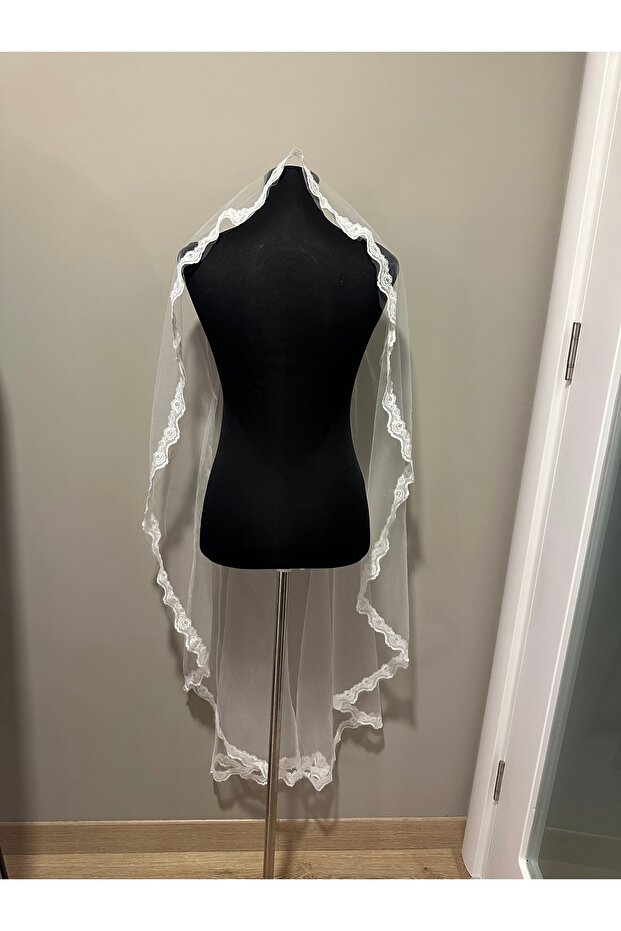 Fransız dantel duvak - 4