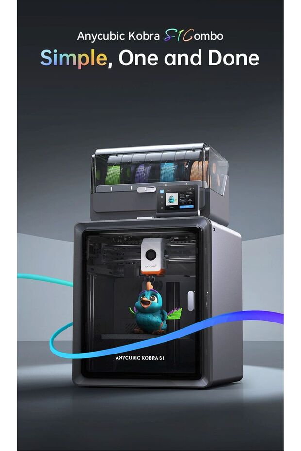 Kobra S1 Combo 3D Printer Yeni Versiyon - 1