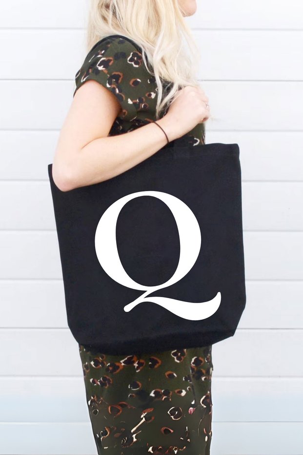 Name Initials Printed Women's Shoulder Bag - Special Day, Birthday Gift Bag - Gift Wrapped
