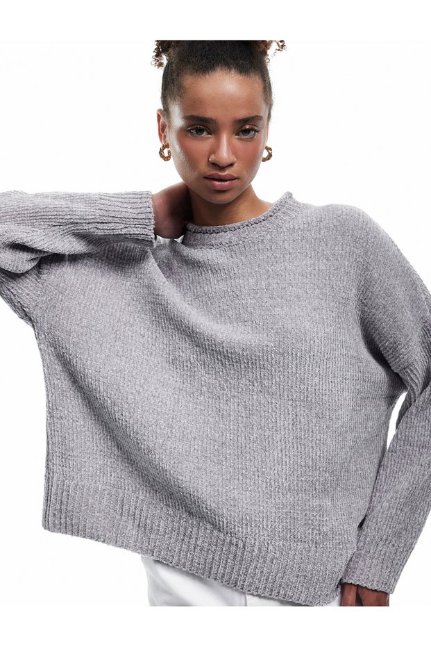 Long Sleeve Crew Neck Basic Knitwear Sweater