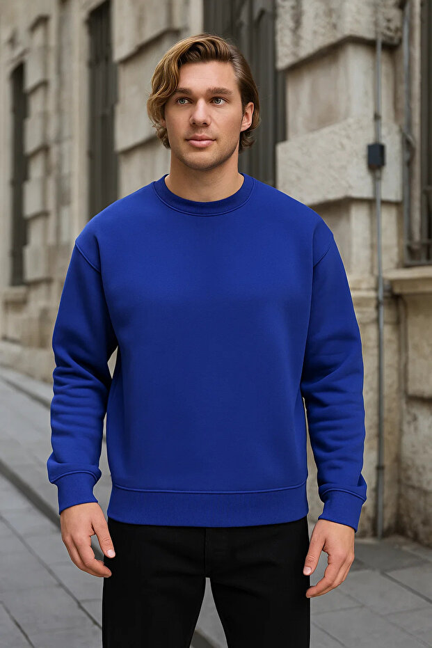 سويت شيرت رجالي بياقة دائرية مكون من 3 قطع - 4