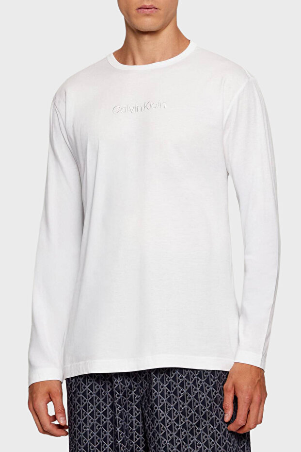 Jakarlı Logolu % 100 Pamuk Relaxed Fit Pijama Takımı LV00NM295333E Erkek PİJAMA TAKIMI - 2