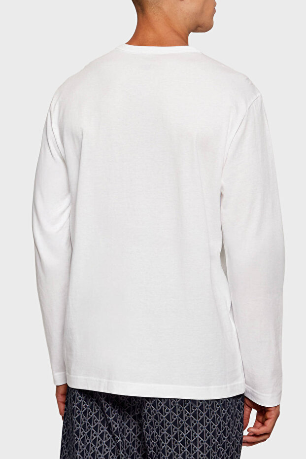 Jakarlı Logolu % 100 Pamuk Relaxed Fit Pijama Takımı LV00NM295333E Erkek PİJAMA TAKIMI - 3