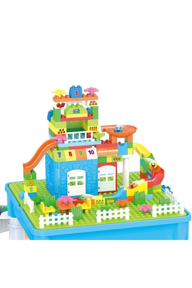 Building Block Table, Children's Multi-functional Building Block Table Puzzle Game Table With Chair - 3