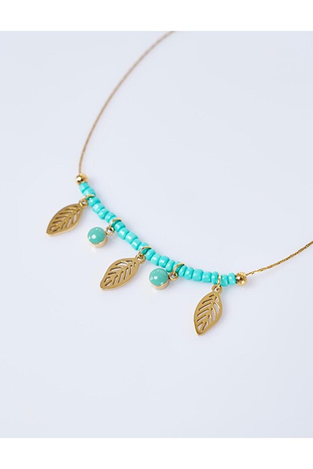 خلخال ذهبي بتصميم أوراق الشجر - 2