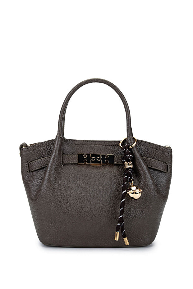 Women's Faux Leather Gray Shoulder Bag