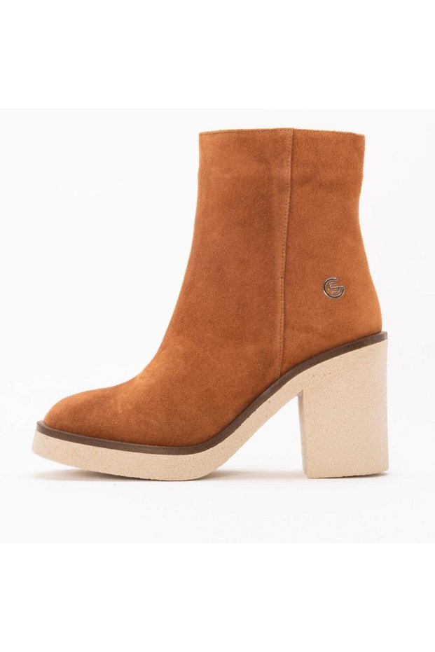Enyo Women's Khaki Suede Leather Boots K608-2
