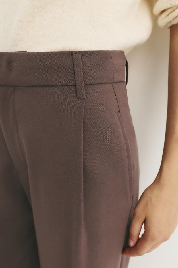 Pensli kumaş pantolon - 5