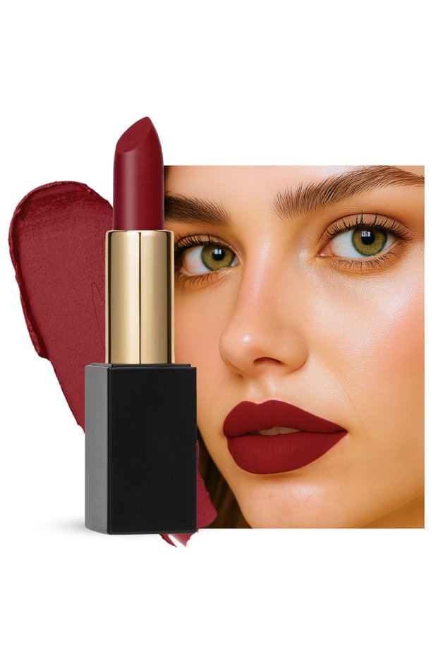Lubrication Matte Lipstick – 24 Shades, Long-Lasting, Moisturizing, High-Pigment Nude & Red