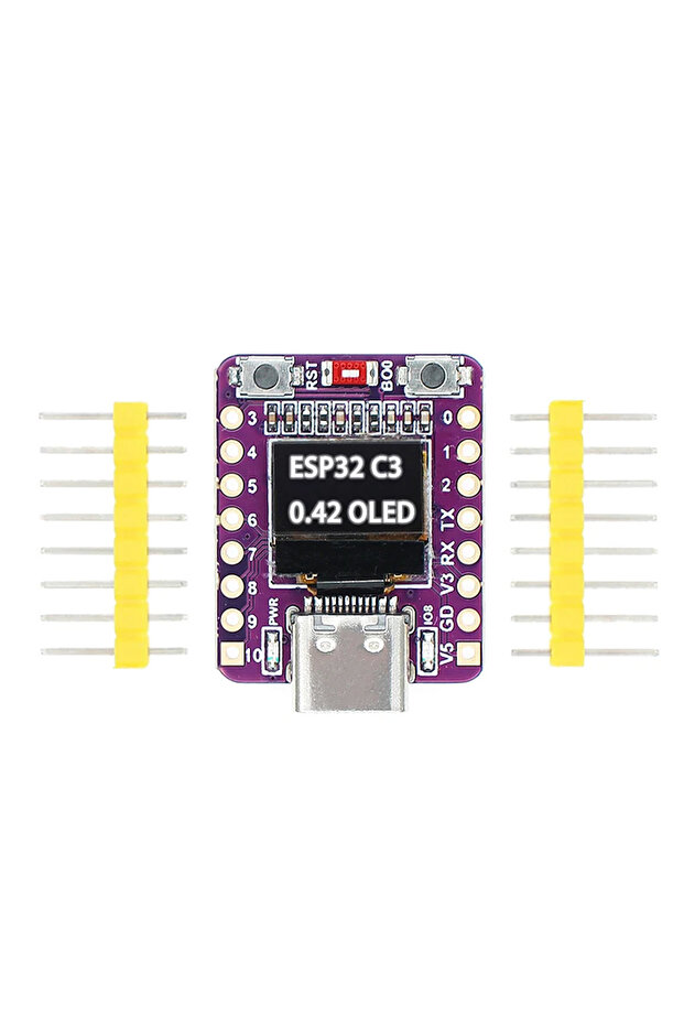 ESP32 C3 0.42inch Oled Lcd Super Mini Geliştirme Kartı Wifi Bluetooth Type-C Usb 160Mhz 4MB Flash - 1