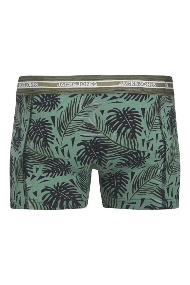 طقم بوكسر رجالي منقوش بنقشة أوراق الشجر مكون من 3 قطع - إزرا - 4