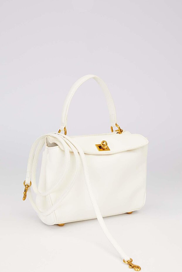 White Compact Model Handbag - 2