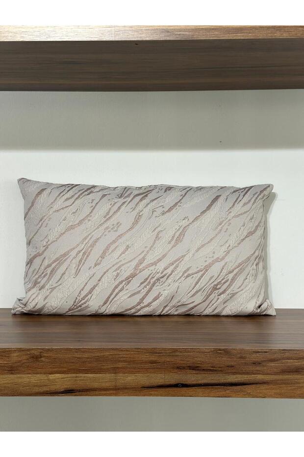 Cream Brown Jacquard Woven-3050 Cushion Cover