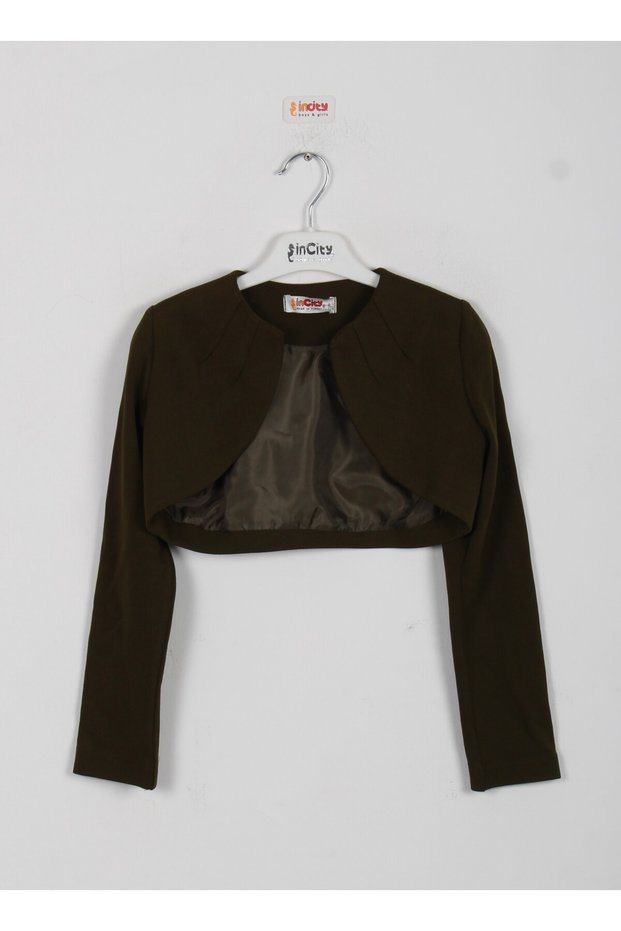 Girl's Long Sleeve Bolero with Puff Detail