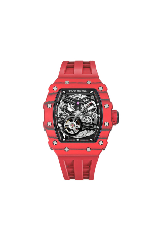 Elemental Series Men's Automatic Black Dial Watch - TB8208CF-37