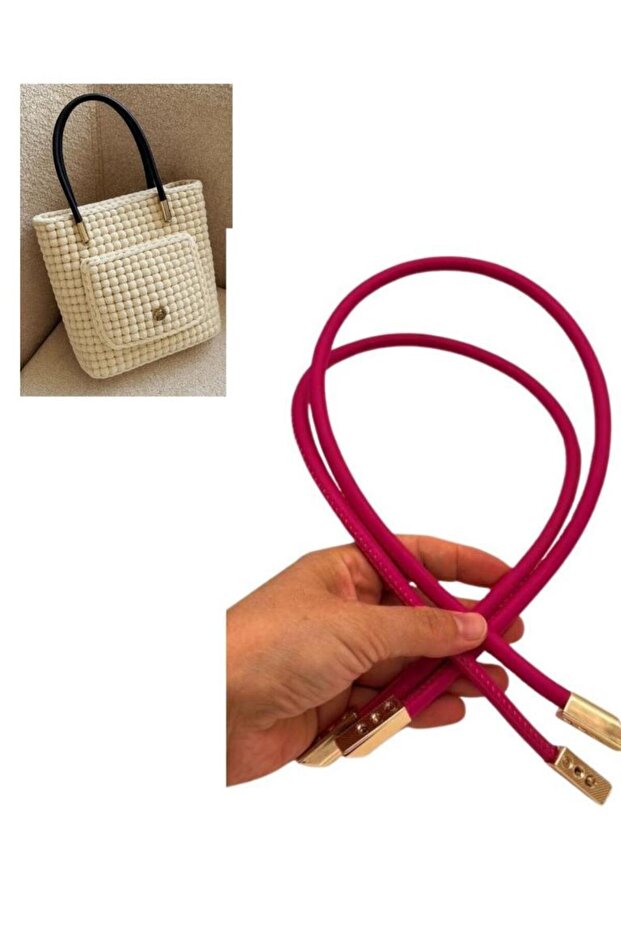 60 cm Fuchsia Color Trend Model Double Bag Handle