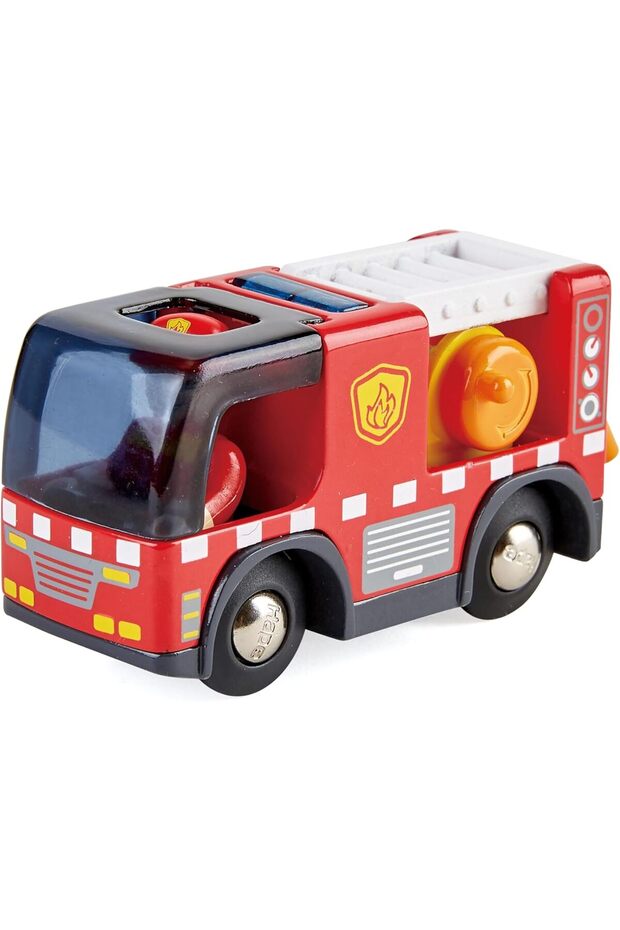Fire Truck with Siren | 2-Piece Fire Truck, Fireman Toy Set