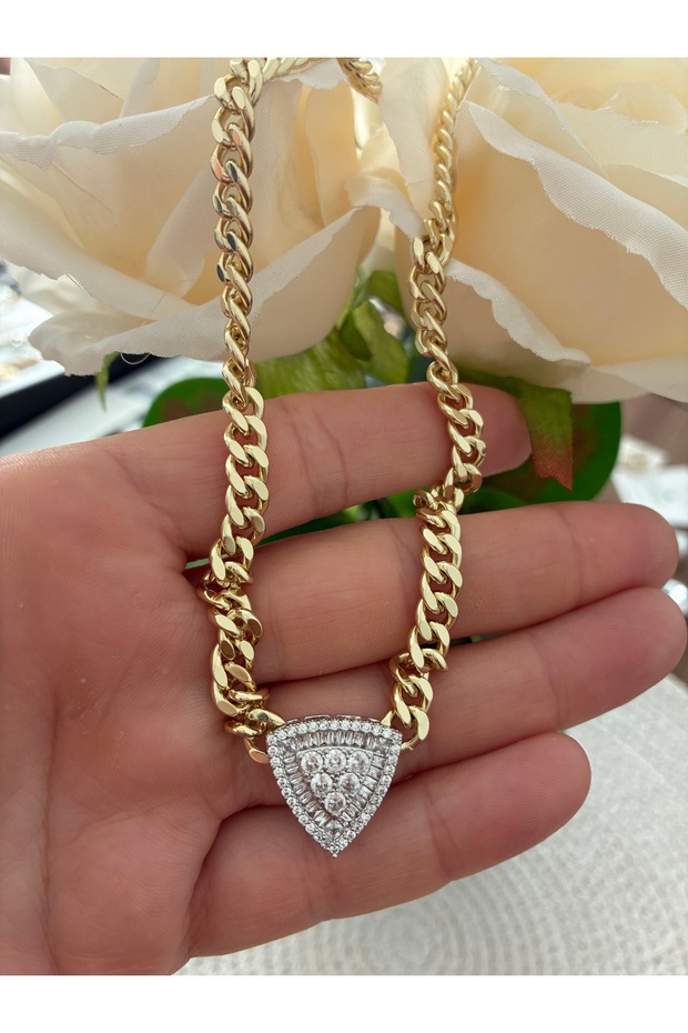 Taşlı vip kolye - 4