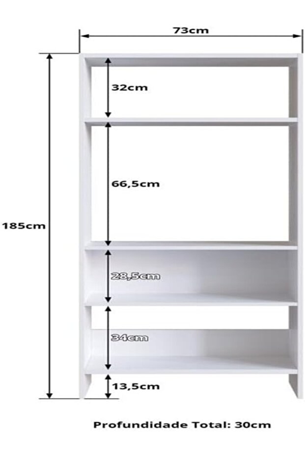 White 4-Tier Open Shelf Bookcase | Storage Unit with Drawer | Modern Display Cabinet - 3
