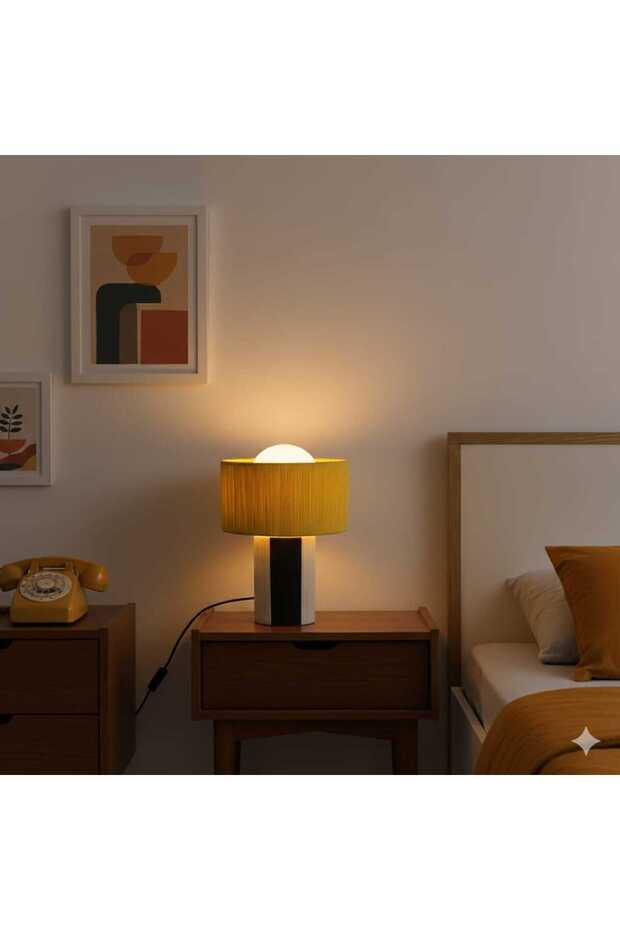 Yellow Ecru Modern Design Macrame Rope Lampshade Decorative Lamp Lampshade Table Lamp Globe Glass Lampshade - 3
