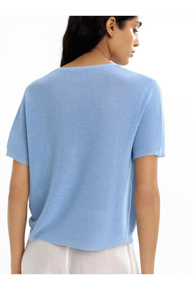 Kısa Kollu Örme Hırka - 3