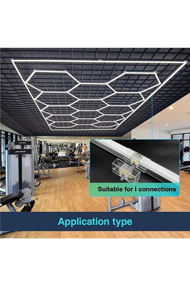 HoneyComb LED RFAN, 14 X Hexagon, Cold Light, 6500K, 672W - 4