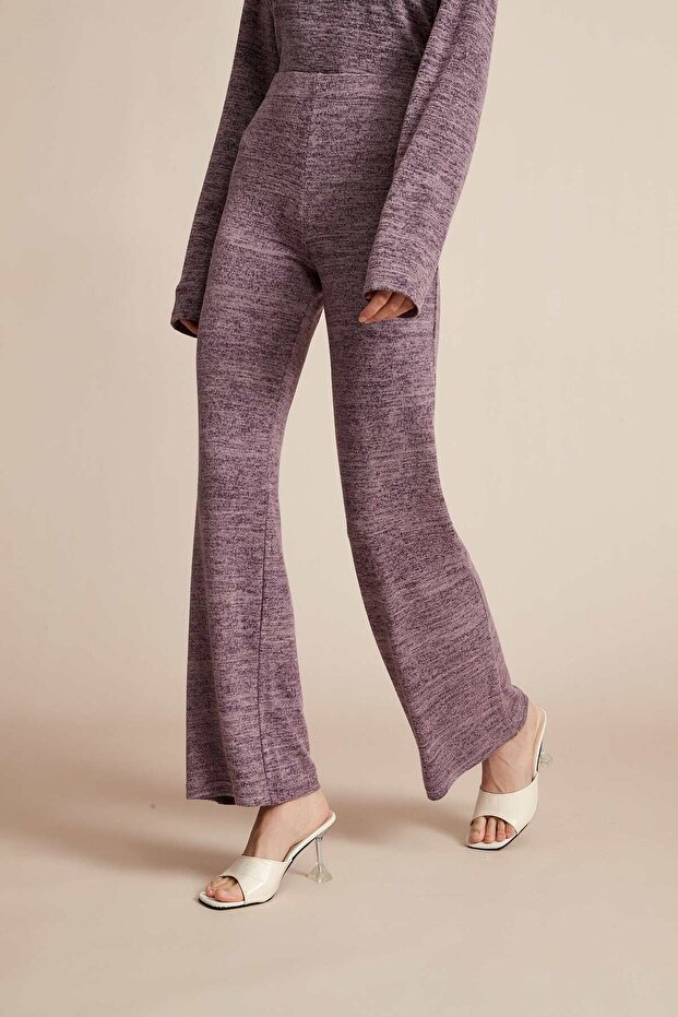 بنطلون سادة عالي الخصر - 1