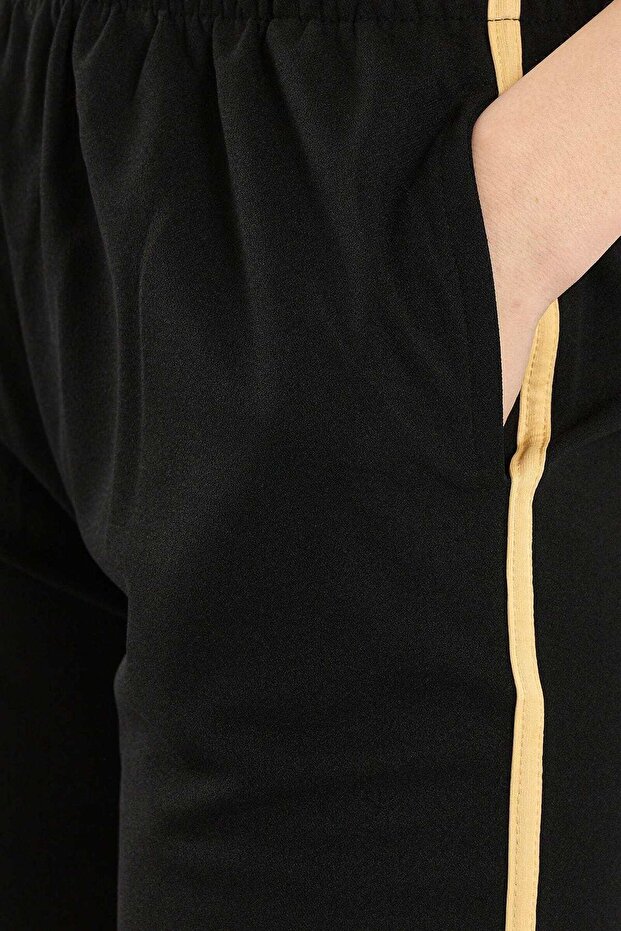 بنطلون مخطط جانبي سادة - 4