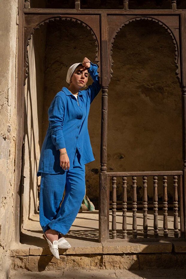 Solid Loose Pants - 1