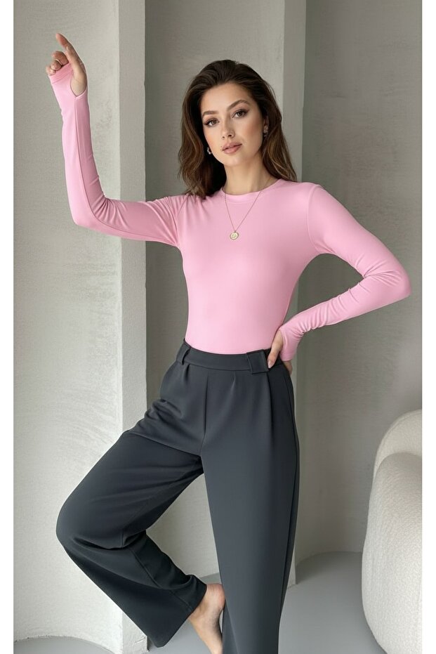 Parmak Geçirmeli Bluz - 3