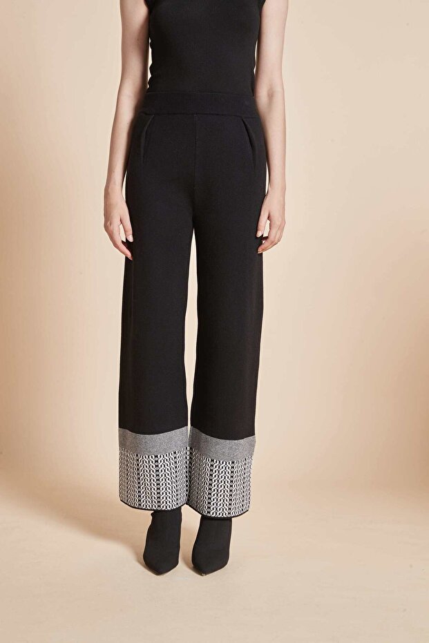 بنطلون سادة كامل الطول بخصر عالٍ - 4